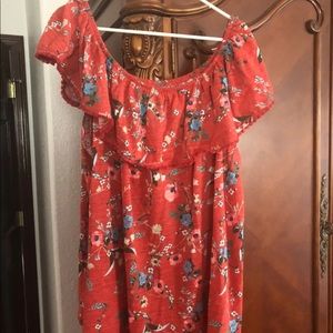 New Cute Floral  Convertible Top Size 3X.